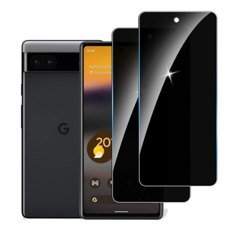 LYPHPE Protecteur d'Écran Anti-Espion pour Google Pixel 6A - 2 Pièces en Verre Trempé