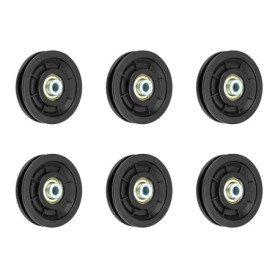 Ensemble de 6 Poulies de Fitness en Aluminium Noir