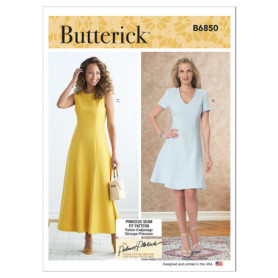 Robe Butterick B6850A pour Femme - Tailles 34 à 50