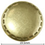 Lot de 10 Boutons Pression Ronds Dorés Vintage pour Vêtements - Ø19.5 mm