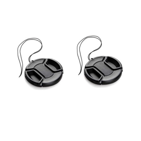Lot de 2 bouchons d'objectif 72 mm pour Canon, Nikon et Sony