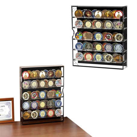 Vitrine en Acrylique pour Pièces de Défi - Porte-pièce Militaire