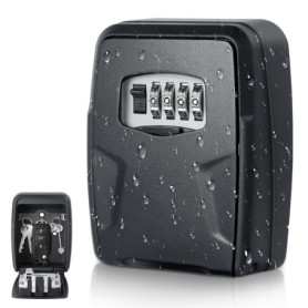 Boîte à Clés Sécurisée AiQInu avec Code à 4 Chiffres - Étanche et Murale
