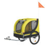Remorque Pliable pour Chien Dunlop - Chariot de Vélo Jaune et Noir, Charge Max 40 KG 387,10 €