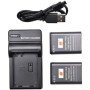 Pack de 2 Batteries Li-Ion DSTE EN-EL23 avec Chargeur USB pour Nikon Coolpix