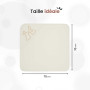 Trois Kilos Sept, Lot 2 Capes de Bain Bébé avec Capuche, Lapin Beige et Blanc, 70x70cm, Éponge Douce et Absorbante, pour Nouveau