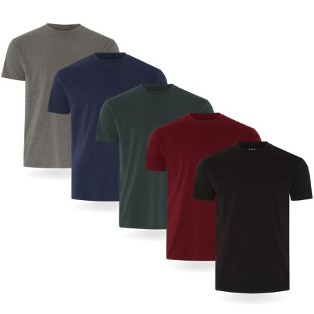 Lot de 5 T-Shirts Ajustés pour Hommes - FM London