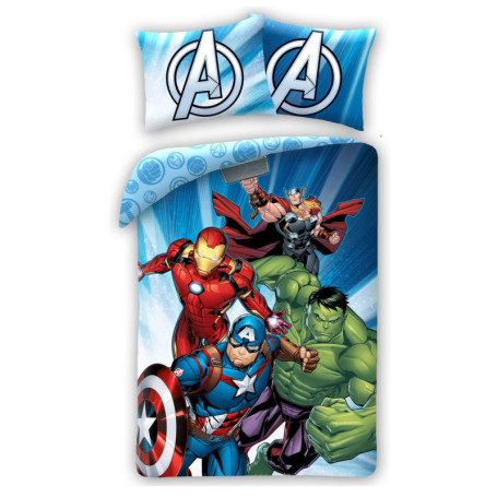 Parure de lit Avengers pour enfant en coton 140x200 cm
