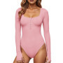 Body Femme GJY à Manches Longues en Rose Mignon