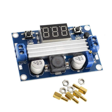 Amplificateur DC-DC Hailege LTC1871 avec Voltmètre LED - Convertisseur de Tension 3-35V