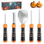 Kit de Sculpture de Citrouille d'Halloween 5 Pièces - Outils Professionnels en Acier Inoxydable