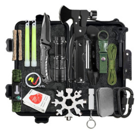 Kit de Survie Complet FZSECRIU pour Camping et Randonnée