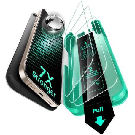 ESR Verre Trempé pour iPhone 16 Pro - Lot de 3, Protection Incassable et Installation Facile