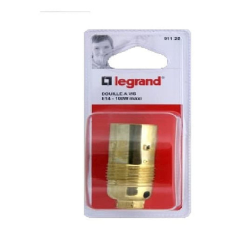 Douille E14 en Acier Laitonné - Legrand