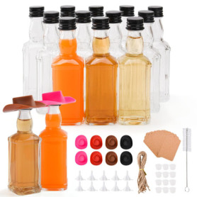 Lot de 12 Bouteilles en Verre de 50 ml - Idéal pour Échantillons et DIY