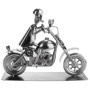 Figurine en Métal Motard BRUBAKER - Décoration Artisanale pour Passionnés de Moto
