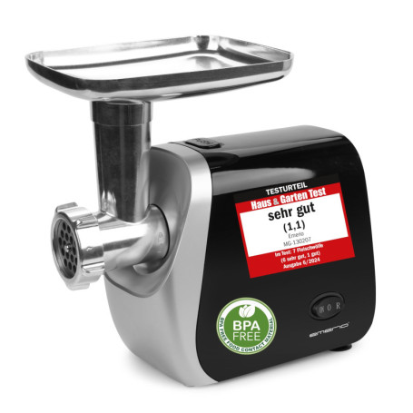 Hachoir à Viande Électrique Emerio avec 3 Inserts et Accessoires