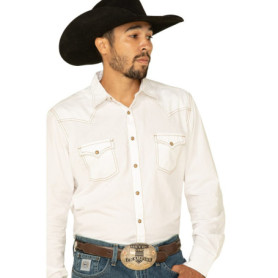 Chemise Wrangler Retro à Poches pour Homme - Blanc