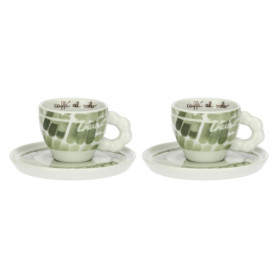 Set de 2 Tasses à Expresso et Sucrier en Porcelaine AbBracciAMI