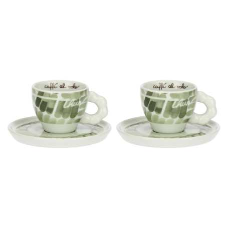 Set de 2 Tasses à Expresso et Sucrier en Porcelaine AbBracciAMI
