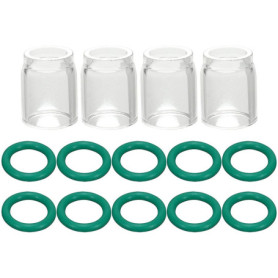 RIVERWELD Buse en Quartz Transparent pour Torche TIG - 14pcs