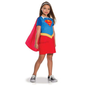 Déguisement Supergirl Classique pour Enfants - Costume Complet avec Cape Rouge