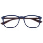 Lunettes de Lecture OPULIZE Max - Monture Large Rectangulaire Bleu Marine et Bordeaux