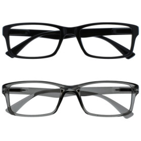 Pack de Lunettes de Lecture Designer Noir et Gris - Unisexe