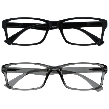 Pack de Lunettes de Lecture Designer Noir et Gris - Unisexe