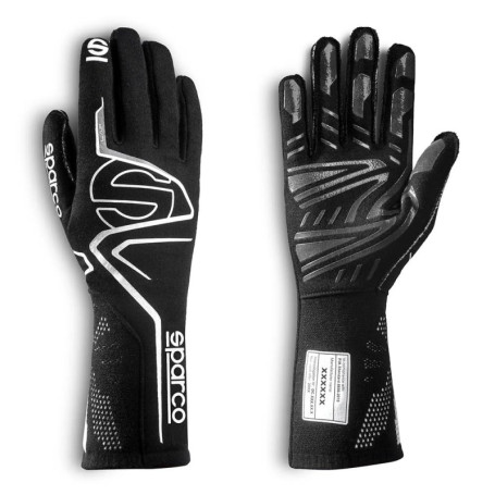 Gants de Compétition Sparco Lap FIA 8856-2018 Taille 12 Noir/Blanc