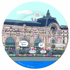 Assiette à Dessert Multicolore Musée d'Orsay pour Enfants