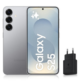 Samsung Galaxy S25 - Smartphone Android 5G Déverrouillé 256 Go avec Chargeur Rapide 25W - Gris
