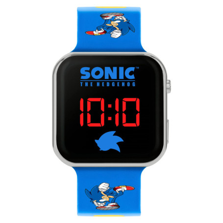 Montre Numérique Sonic pour Enfants - Design Bleu et Cadran Noir