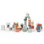 Speedy Monkey Briques de Construction en Bois Multicolores pour Enfants