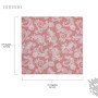 Encasa XO Table à Manger Serviettes de Serviettes de 12 I Taille 45x45 cm I Floral Rouge Jacquard Style Imprimé sur Le Coton À l