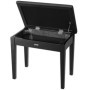 Banc de Piano VEVOR avec Rangement et Coussin Rembourré Noir