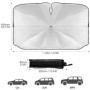 Pare-Soleil QWORK pour Voiture avec Poignée Rotative 360° en Fibre de Carbone