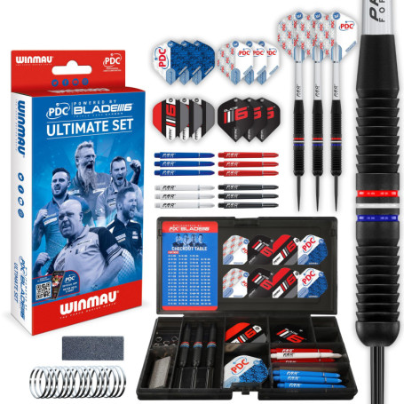 Set de Fléchettes Professionnelles WINMAU PDC Ultimate - 22 g avec Accessoires