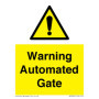 Panneau d'Avertissement pour Portail Automatisé - 75 x 100 mm