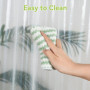 Rideau de Douche Transparent OTraki 183x183 cm avec Crochets et Aimants
