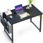 Bureau Compact ODK 80x40cm avec Crochet pour Casque - Noir