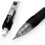 Lot de 10 Porte-mines Rétractables Zebra Z-Grip - Noir et Transparent, Mine HB 0,5 mm