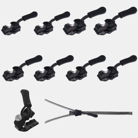 Kit de Réparation de Fermeture Éclair RichLuck - 8 Pièces pour Bagages et Vêtements