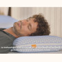 Emma Oreiller Original Elite 40x70 cm | Mousse à Mémoire de Forme & Airgrid™ | Ferme & Thermorégulant | 3 Couches Ajustables | H
