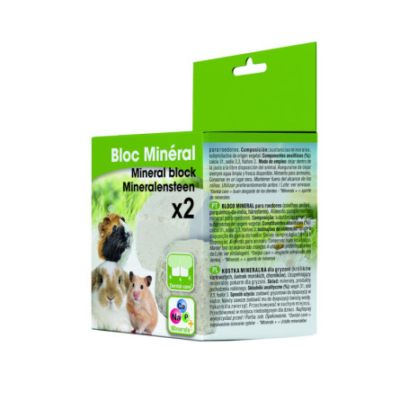 Blocs Minéraux Riga pour Rongeurs - Apport en Calcium et Sels Essentiels