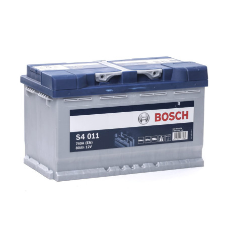 Batterie Auto Bosch S4011 - 80Ah/740A - Plomb-Acide, Sans Entretien