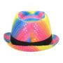 Chapeau d'Anniversaire Multicolore avec Paillettes - Happy Birthday
