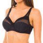 Soutien-Gorge Playtex Cœur Croisé en Microfibre Noir - Maintien Parfait 100B