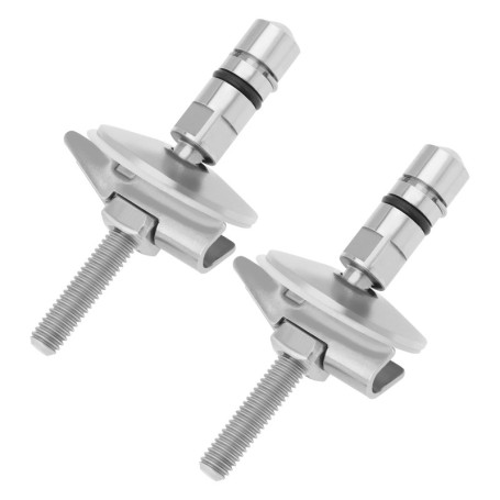 Paire de Charnières en Acier Inoxydable pour Abattant de WC - M6 x 71,5mm