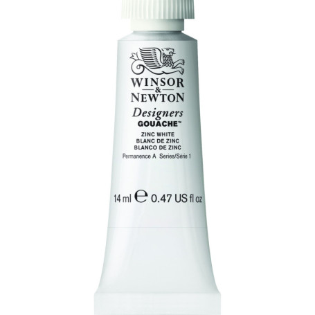Gouache Professionnelle Winsor & Newton 14ml - Blanc de Zinc